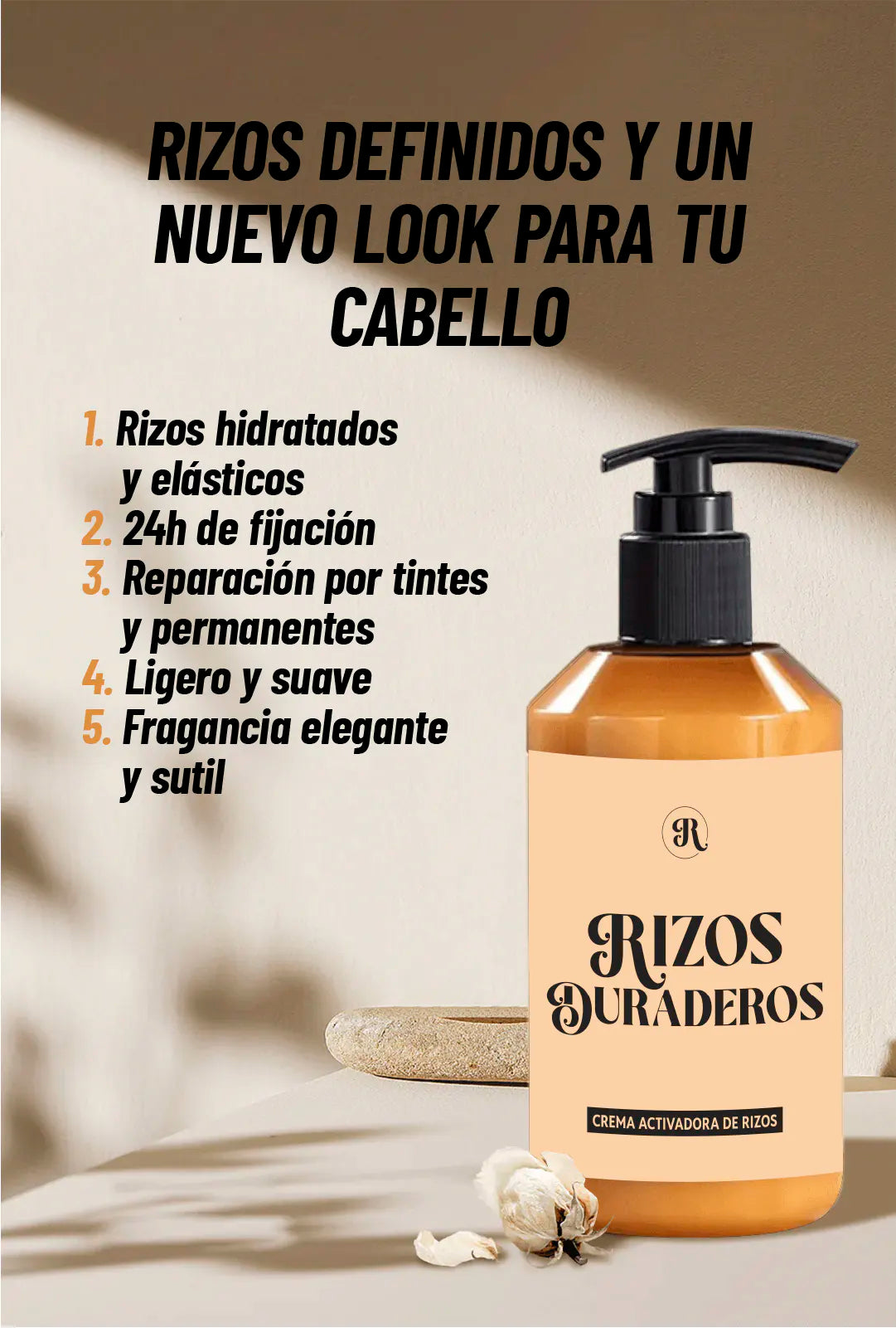 CREMA CAPILAR TRATAMIENTO RIZOS INTENSOS - RIZOS PERFECTOS Y DURADEROS / EFECTO PROFESIONAL EN TUS MANOS (ENVÍO GRATIS)