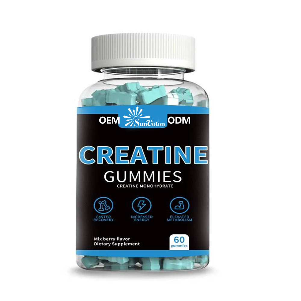 GOMITAS DE CREATINA 5000 mg (5g) - SABOR BLUE RASPBERRY - 60 GOMITAS 100% CREATINA MONOHIDRATADA / 100% MONOHYDRATE CREATINE INFUSED GUMMIES